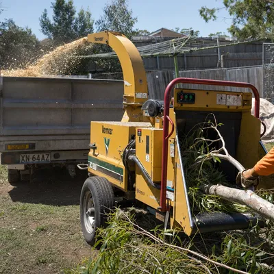 Mulching & Wood Chipping job in Hobart by qualified local arborists